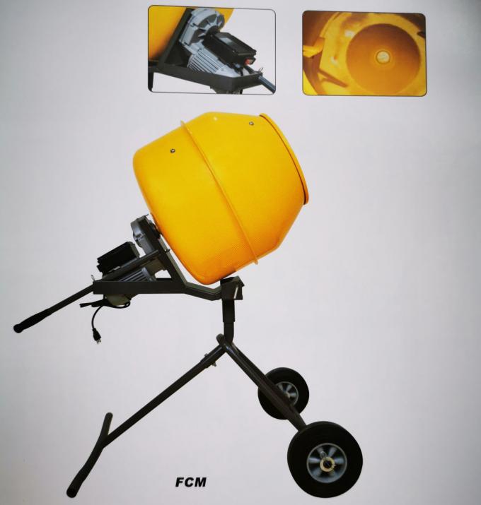 mezcladora del cemento de 160L Mini Concrete Mixer Machine Yellow 0