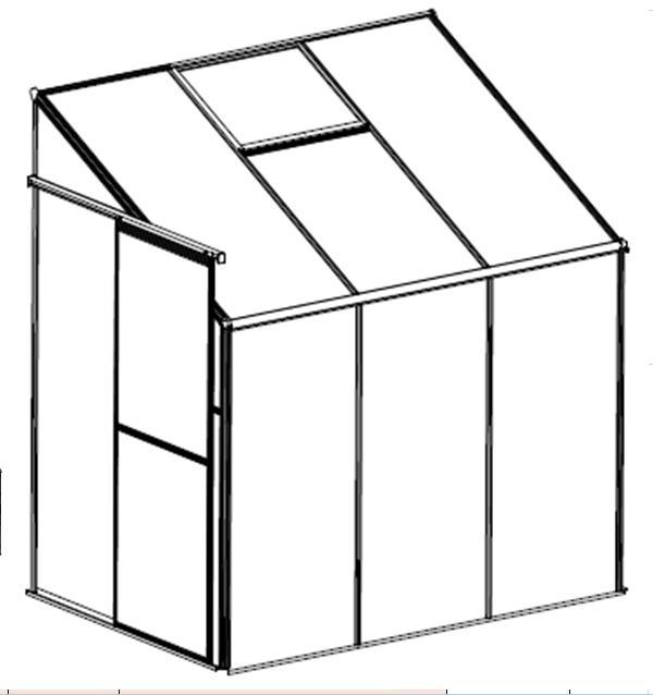 Casa verde montada en la pared del marco de la sol del sitio de la casa de aluminio del jardín