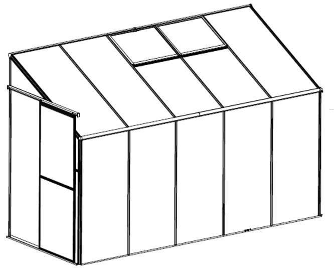 Casa verde montada en la pared del marco de la sol del sitio de la casa de aluminio del jardín