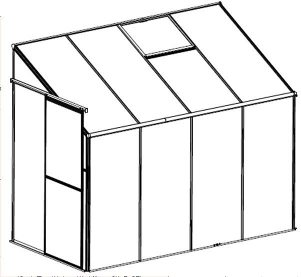 Casa verde montada en la pared del marco de la sol del sitio de la casa de aluminio del jardín