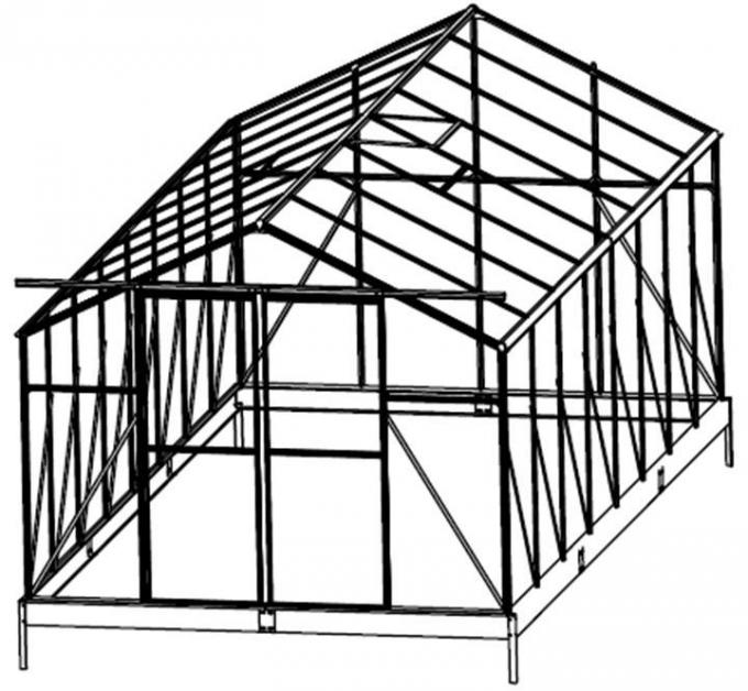 Sitio de aluminio de la sol del marco de la casa verde de la casa del jardín del chapitel