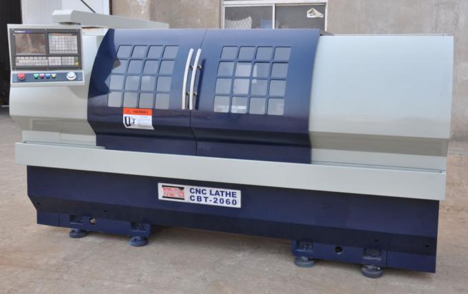 Torno de torneado ISO horizontal 9001 Hardway del metal del CNC de la cama plana 400m m 1