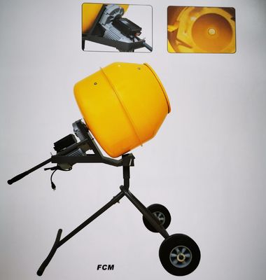 mezcladora del cemento de 160L Mini Concrete Mixer Machine Yellow