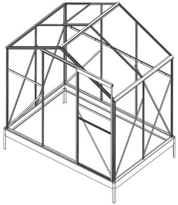 casa verde solar del marco de aluminio del jardín del chapitel de las máquinas-herramientas del jardín de los 5cm