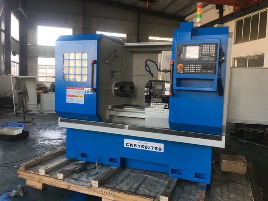 Torno de torneado ISO horizontal 9001 Hardway del metal del CNC de la cama plana 400m m